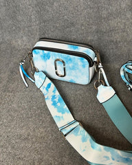 Marc Jacobs The Snap Shot Camera Sling Bag With Dust Bag & OG Box (996 Cha E Ran Tie Dye Blue