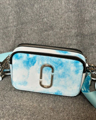 Marc Jacobs The Snap Shot Camera Sling Bag With Dust Bag & OG Box (996 Cha E Ran Tie Dye Blue