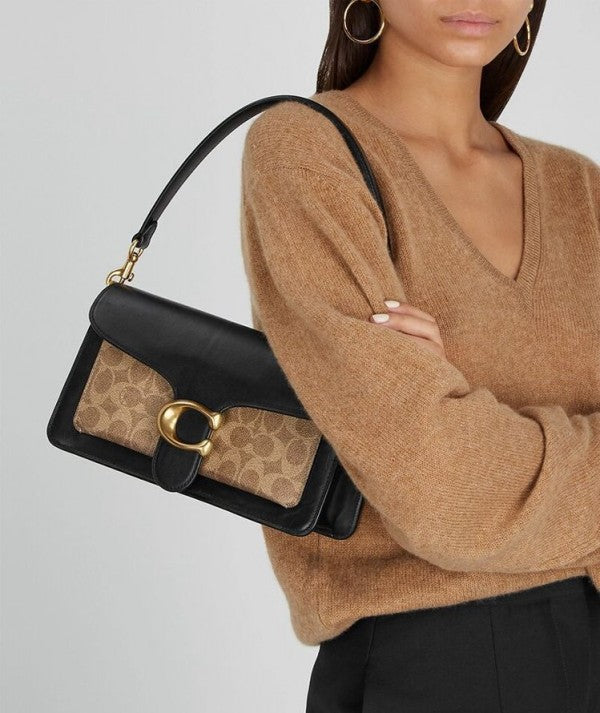 Coach Tabby 26 Shoulder Bag With OG Box & Dust Bag (Black_Canvas)