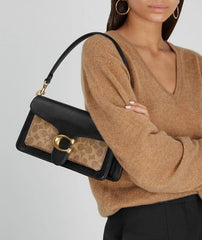 Coach Tabby 26 Shoulder Bag With OG Box & Dust Bag (Black_Canvas)