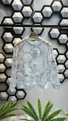 DIOR FLORAL OBLIQUE TRANSPARENT PREMIUM BLACK JACKET