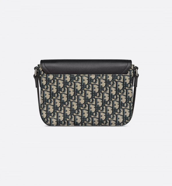 Christian Dior Small Saddle Messenger Unisex Bag With Flap D8890 Blaco