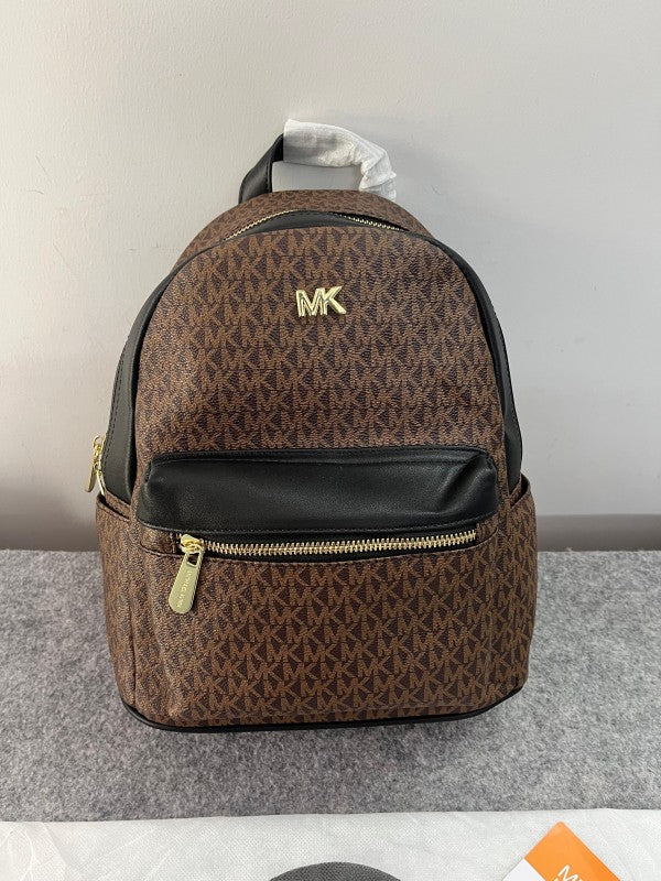 Michael Kors MK Rhea Backpack With Dust Bag (Coffee-Black-22086)