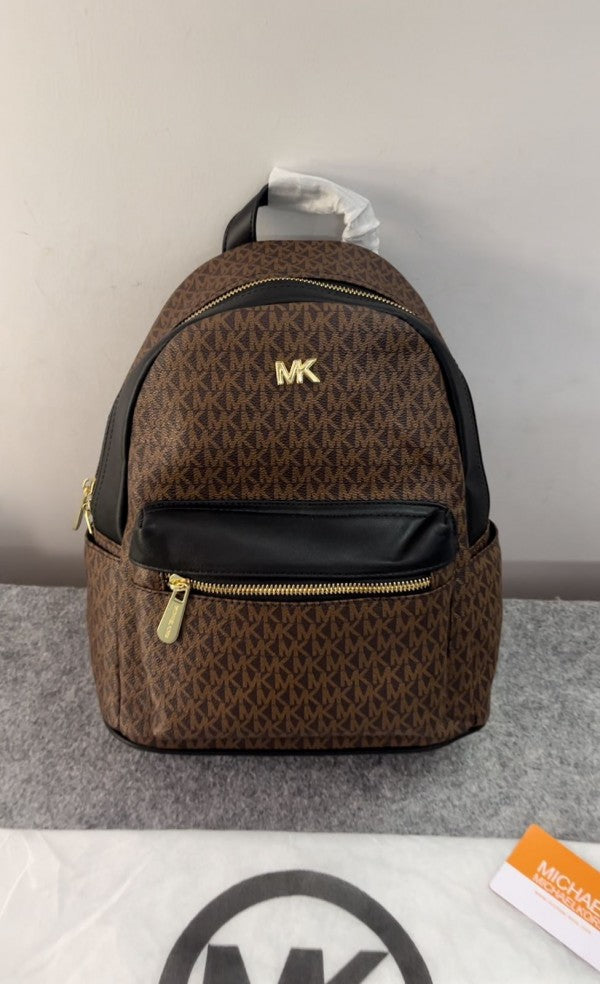 Michael Kors MK Rhea Backpack With Dust Bag (Coffee-Black-22086)