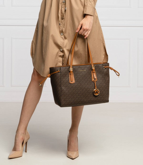 Michael Kors MK Voyager Tote Bag With Dust Bag (Brown - 181)