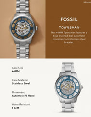 Fossil Townsman Silver Blue