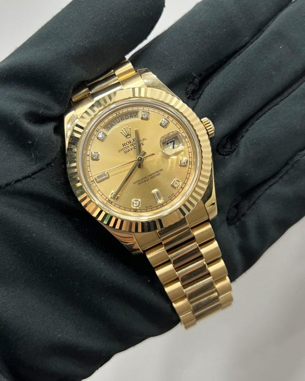 Rolex Oyster perpetual Day Date Automatic Gold-Gold Diamond