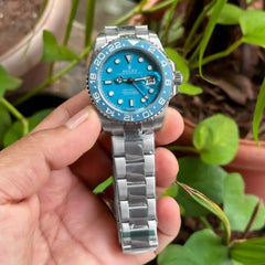 Rolex Oyster perpetual Gmt master Steel Aqua Blue Lebrougesind