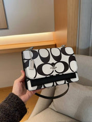 Coach Klare Limited Edition Crossbody Bag With OG Magnetic Box & Dust Bag (White_Black-798)