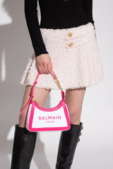 Balmain Paris B-Army Logo-Print Shoulder Bag With OG Box & Dust Bag BA329 Beige Peach Pink