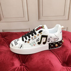 DOLCE GABBANA PROTOFINO APPLIQUE WHITE MUSIC NOTE