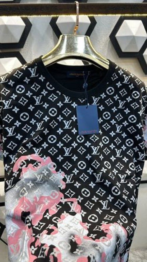 LV LOGO MONOGRAM PRINT PREMIUM TSHIRT