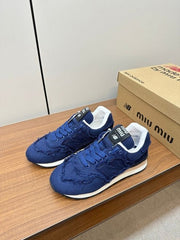 New Balance 574 x Miu Miu Denim Sneakers