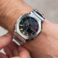 Casio G shock Gm2100 Steel-Rainbow