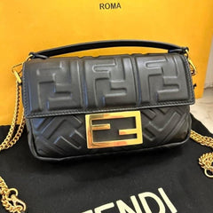 Fendi Baguette Small Black With Original Box