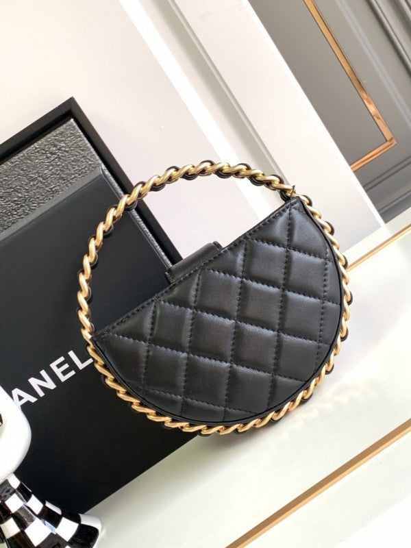 Chanel Camellia Flower Premium Limited Edition Bag With OG Magnetic Box & Dust Bag (Black-839)