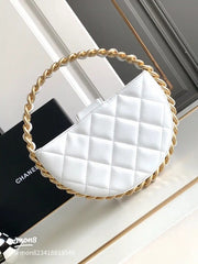 Chanel Camellia Flower Premium Limited Edition Bag With OG Magnetic Box & Dust Bag (White-840)