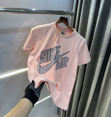 Nike Peach Logo Print Premium Imported T-Shirt