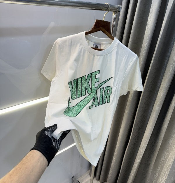 Nike White Logo Print Premium Imported T-Shirt