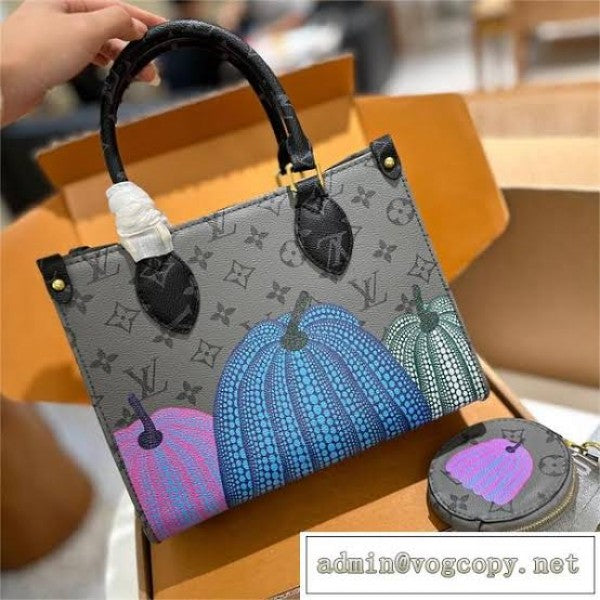 LV On The Go Pochette With OG Double Box & Dust Bag - Coin Pouch (Grey Pumpkin - 624)