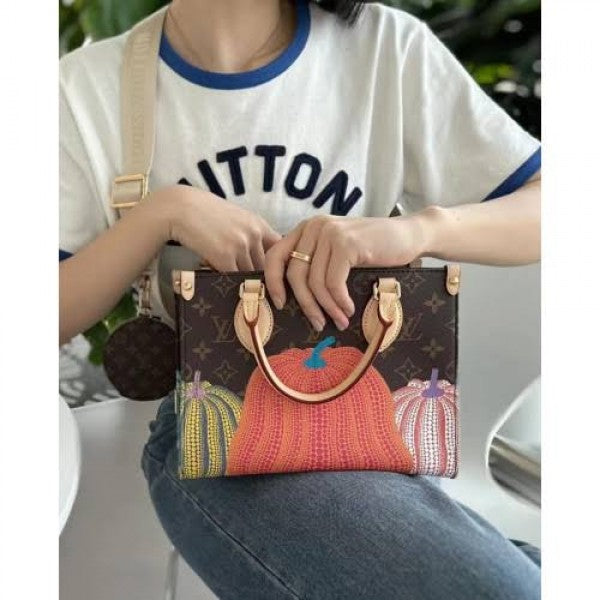 LV On The Go Pochette With OG Double Box & Dust Bag - Coin Pouch (Pumpkin - 623)