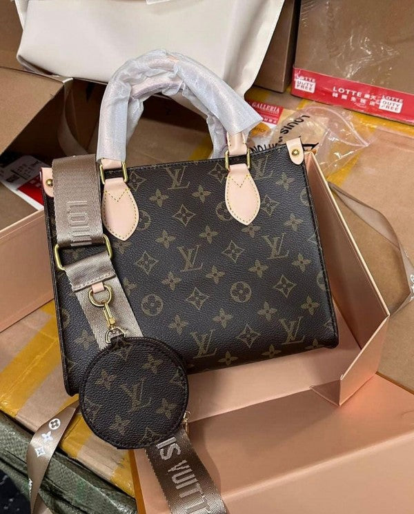 LV On The Go Pochette Premium Quality With OG Double Magnetic Box & Dust Bag - Coin Pouch (SL - 187)