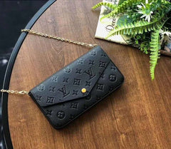 LV Felicie Monogram Pochette With OG Box & Dust Bag (Black - 732)