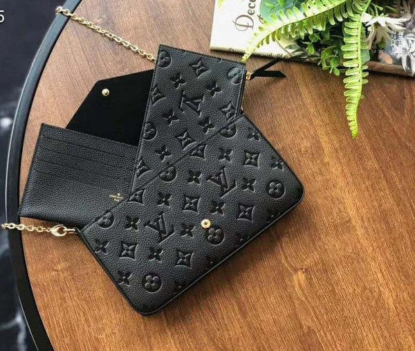 LV Felicie Monogram Pochette With OG Box & Dust Bag (Black - 732)