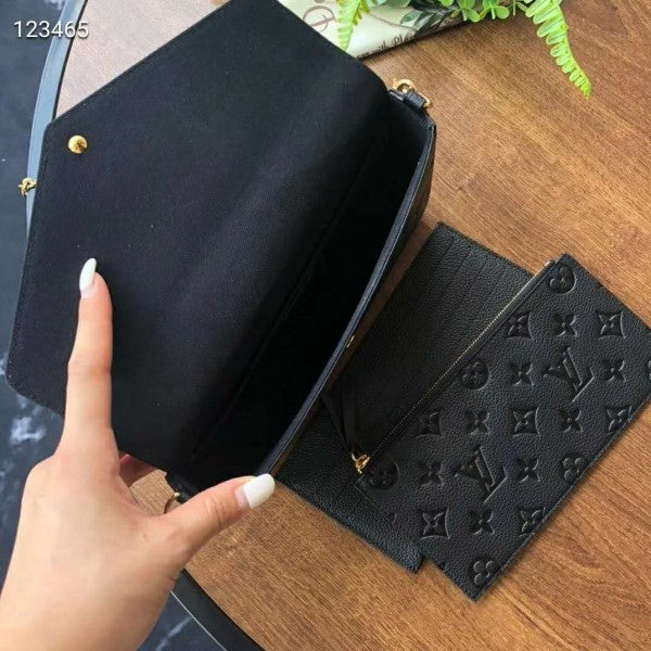 LV Felicie Monogram Pochette With OG Box & Dust Bag (Black - 732)