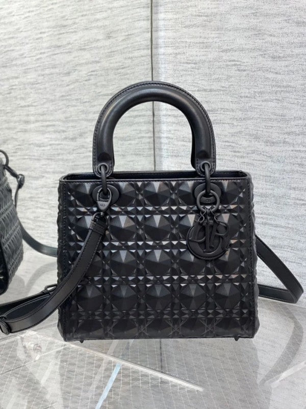 DiorLadyMy ABC Bag With OG Box With Dus tBag & Extra Shoulder Strap (Black_3D-208)