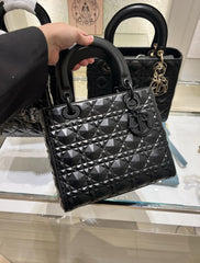 DiorLadyMy ABC Bag With OG Box With Dus tBag & Extra Shoulder Strap (Black_3D-208)