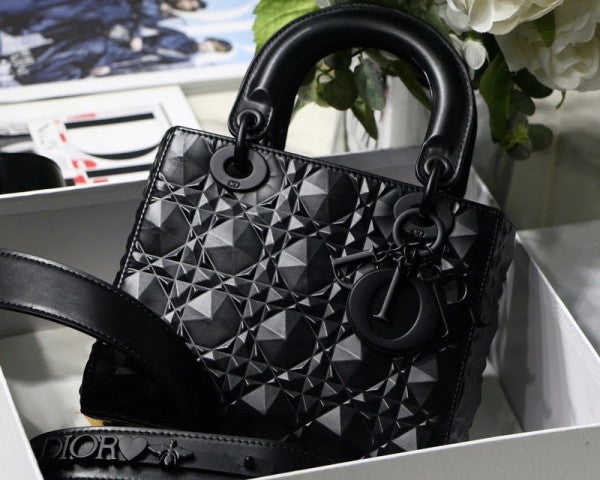 DiorLadyMy ABC Bag With OG Box With Dus tBag & Extra Shoulder Strap (Black_3D-208)