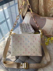 LV Coussin Bag With OG Box & Dust Bag (White Multi - 254)