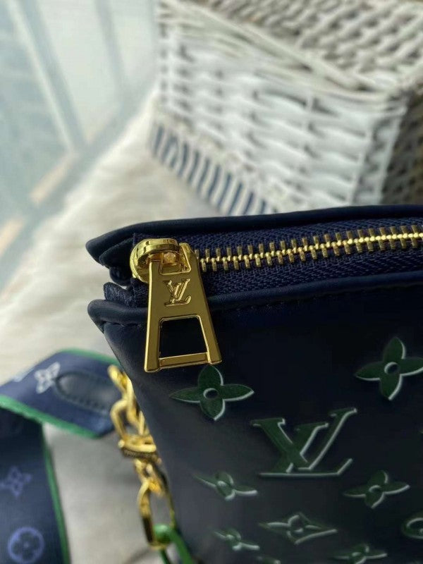 LV Coussin Bag With OG Box & Dust Bag (Navy Green - 896)