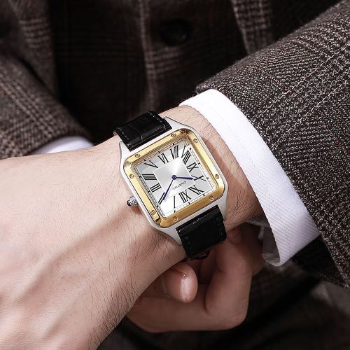 CARTIER SANTOS DUMONT BLACK STRAP