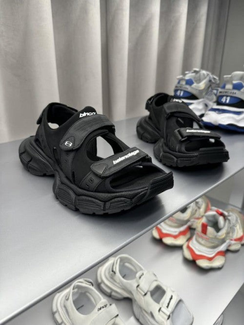 Balenciaga 3XL Logo Premium Sandal Black fixed