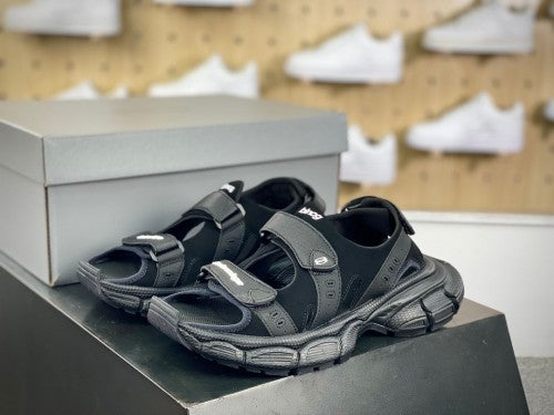 Balenciaga 3XL Logo Premium Sandal Black fixed