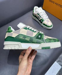 LOUIS  VUITTON TRAINER DAMIER GREEN WHITE