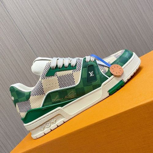 LOUIS  VUITTON TRAINER DAMIER GREEN WHITE