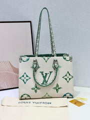 Louis Vuitton On The Go Medium Tote With Dust Bag (M22868 Grass Green)