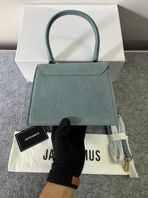 Jacquemus Chiquito Cement Suede With Sling Strap OG Box & Dust Bag