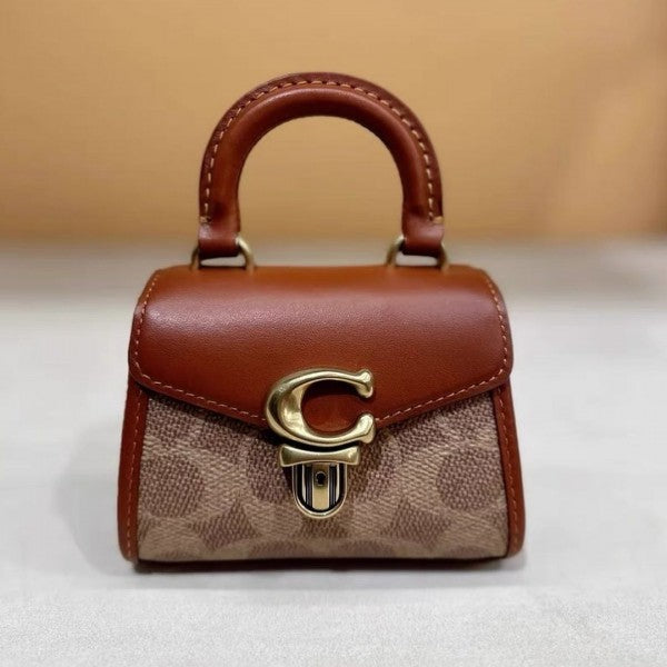 Coach Sammi Top Handle In Signature 12 Bag With OG Box & Dust Bag Canvas