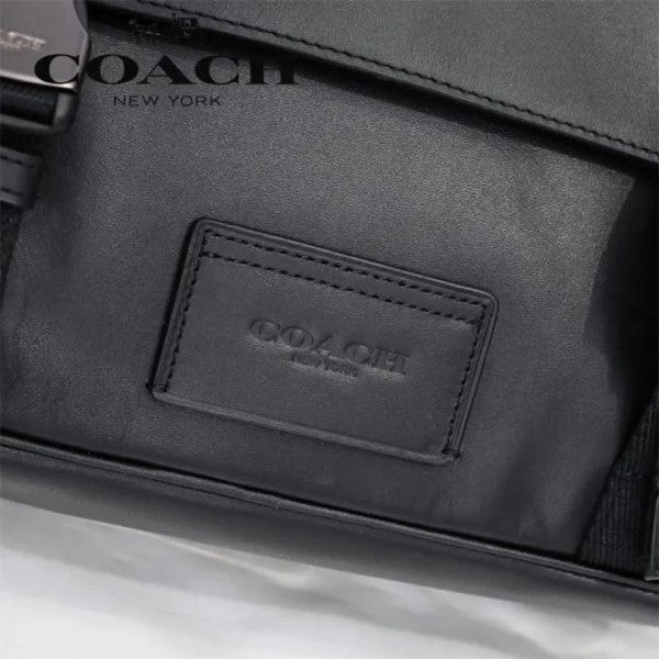 Coach Track Crossbody In Signature Canvas With Dust Bag 1680 Black