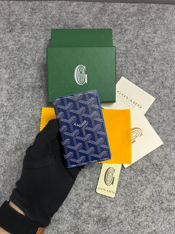 Goyard Saint Pierre Wallet Blue With OG Box High Quality