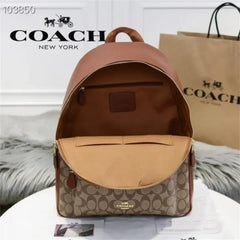 Coach Backpack Premium Quality Unisex Signature Canvas With OG Box & Dust Bag