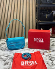 Diesel 1DR Shoulder Bag With OG Box & Dust Bag & Extra Shoulder Strap (Sky Blue)