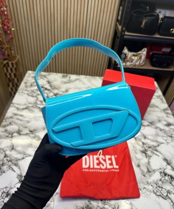 Diesel 1DR Shoulder Bag With OG Box & Dust Bag & Extra Shoulder Strap (Sky Blue)