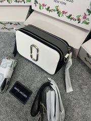 Marc Jacobs The SnapShot Camera Sling Bag With Dust Bag & OG Box (996 Black White)