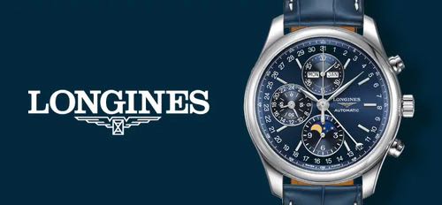 Longines Master Collection Automatic watch blue dial blue leather strap