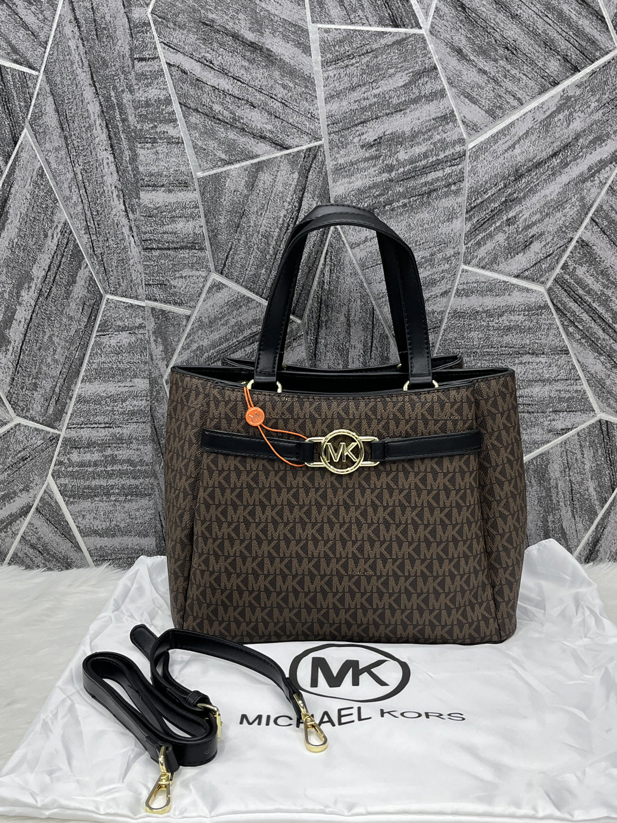 Michael Kors Reed Large Logo Satchel Handbag